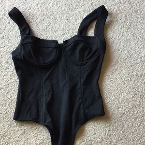 Astr Black Bodysuit